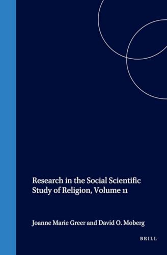 9780762306565: Research in the Social Scientific Study of Religion, Volume 11