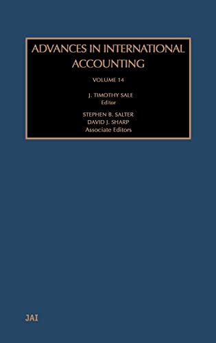 Imagen de archivo de Advances in International Accounting (Volume 14) a la venta por Phatpocket Limited