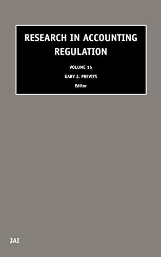 Stock image for Research in Accounting Regulation, 2002: Vol 15 for sale by Revaluation Books
