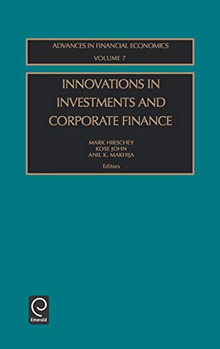 9780762308972: Innovations in Investments and Corporate Finance: 7 (Advances in Financial Economics, 7)