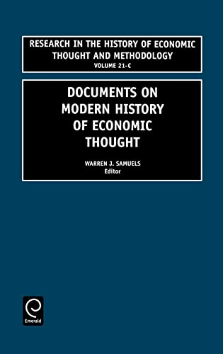 Beispielbild fr Documents on Modern History of Economic Thought zum Verkauf von Blackwell's