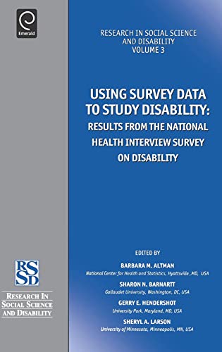 Imagen de archivo de Using Survey Data to Study Disability: Results from the National Health Survey on Disability a la venta por ThriftBooks-Atlanta