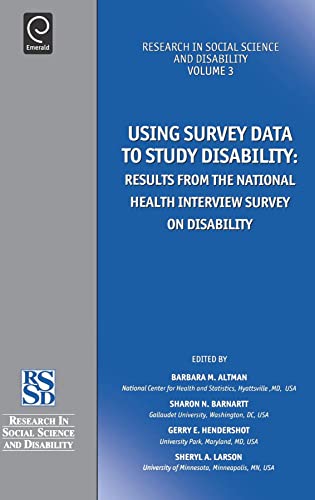 Stock image for Using Survey Data to Study Disability: Results from the National Health Interview Survey on Disability: Vol 3 for sale by Revaluation Books