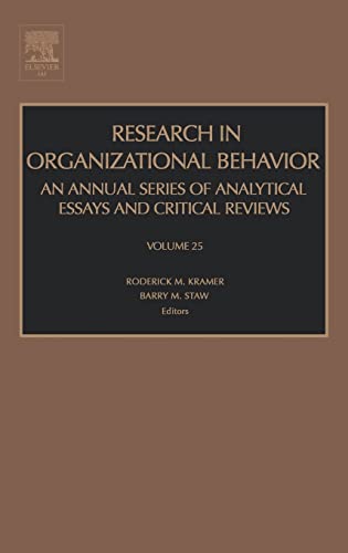 Imagen de archivo de Research in Organizational Behavior a la venta por Ammareal