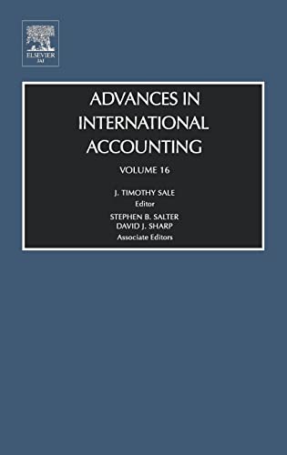 Stock image for Advances in International Accounting (Volume 16) for sale by Phatpocket Limited