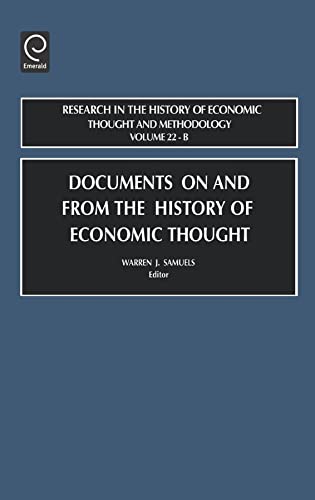 Beispielbild fr Documents on and from the History of Economic Thought, Volume 22B (Research in the History of Economic Thought and Methodology) Warren J. Samuels zum Verkauf von CONTINENTAL MEDIA & BEYOND