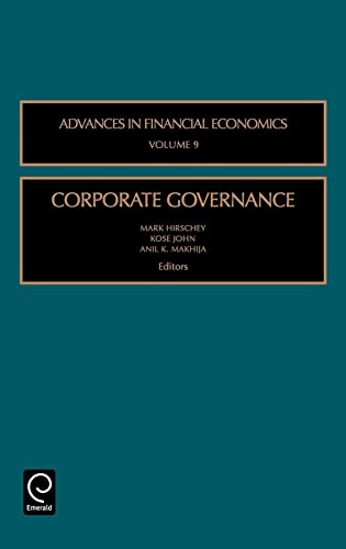 Stock image for Corporate Governance Advances in Financial Economics 9 for sale by PBShop.store US