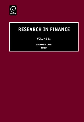 9780762311613: Research in Finance (Research in Finance, 21)