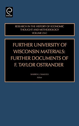 Beispielbild fr Further University of Wisconsin Material and Further Documents of F. Taylor Ostrander zum Verkauf von Kennys Bookshop and Art Galleries Ltd.