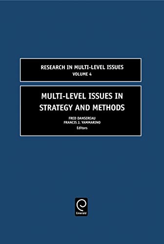 Beispielbild fr Multi-Level Issues in Strategy and Methods zum Verkauf von Blackwell's