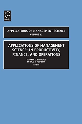 9780762312214: In Productivity, Finance, and Operations (Applications of Management Science, 12)