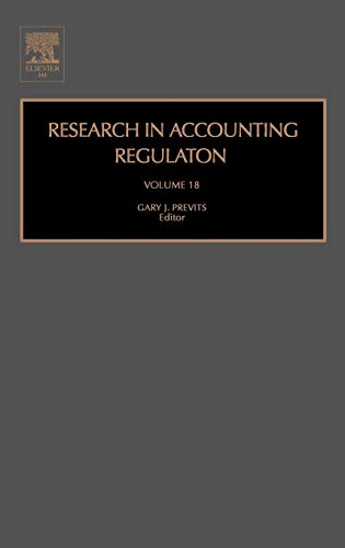 9780762312900: Research in Accounting Regulation: Vol. 18: Volume 18