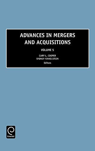 Beispielbild fr Advances in Mergers and Acquisitions zum Verkauf von Books Puddle