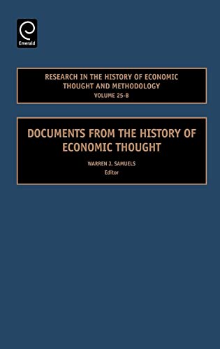 Beispielbild fr Research in the History of Economic Thought and Methodology, Volume 25B: Documents From the History of Economic Thought (Research in the History of Economic Thought and Methodology) Samuels, Warren J. zum Verkauf von CONTINENTAL MEDIA & BEYOND