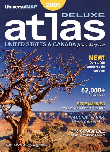 Imagen de archivo de 2009 North America Deluxe Road Atlas a la venta por -OnTimeBooks-