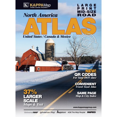 Beispielbild fr 2014 North America Mid-Size Large Print Road Atlas [Spiral-bound] zum Verkauf von Re-Read Ltd