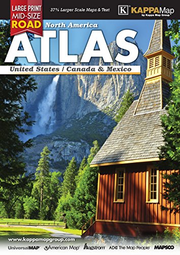 Beispielbild fr 2017 North America Mid-Size Large Print Road Atlas zum Verkauf von -OnTimeBooks-
