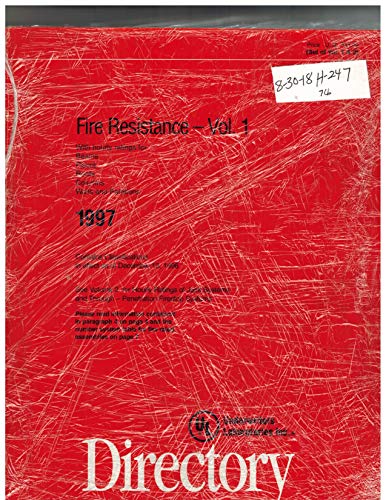 9780762900978: Fire Resistance Directory 1997 (2 Vol Set)