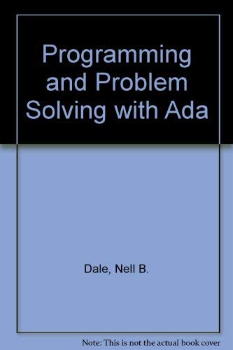9780763702939: Programming and Problem Solving With Ada