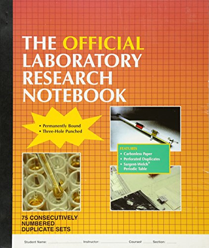 9780763709044: The Official Laboratory Research Notebook