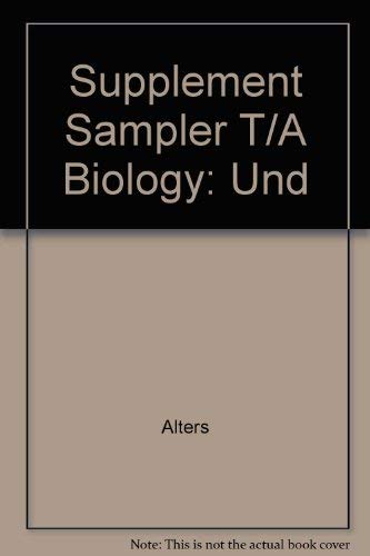 Imagen de archivo de Supplement Sampler T/A Biology: Und a la venta por Hawking Books