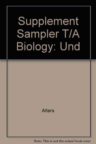 Stock image for Supplement Sampler T/A Biology: Und for sale by Hawking Books