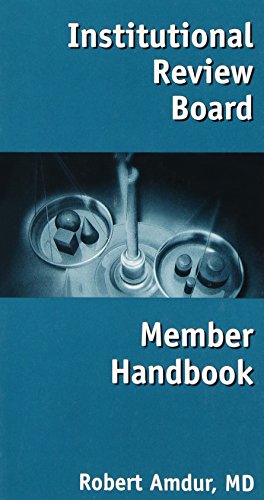 Stock image for Institutional Review Board Member Handbook for sale by Hippo Books