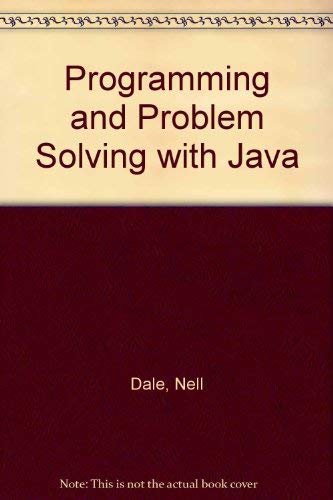 9780763725877: Programming and Problem Solving with Java