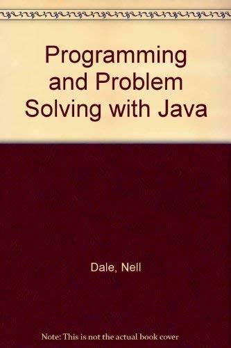 Imagen de archivo de Programming and Problem Solving with Java a la venta por More Than Words