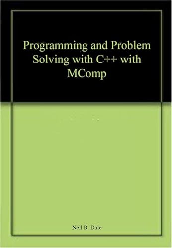 Prog and Prob Sol C++ W Mcomp (9780763729288) by Dale, Nell B.