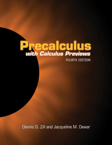 9780763737795: Precalculus with Calculus Previews