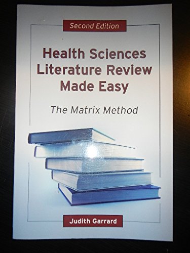 Stock image for Health Sciences Literature Review Made Easy : The Matrix Method for sale by Better World Books