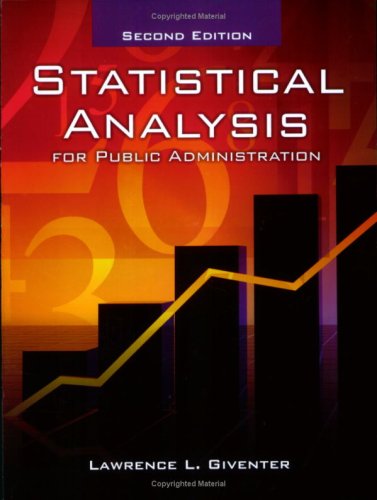 Imagen de archivo de Statistical Analysis in Public Administration a la venta por a2zbooks