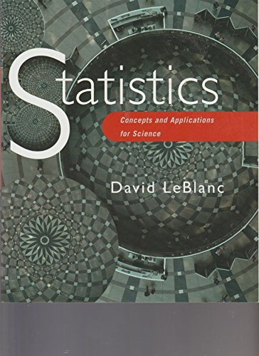 Beispielbild fr Statistics : Concepts and Applications for Science zum Verkauf von Front Cover Books