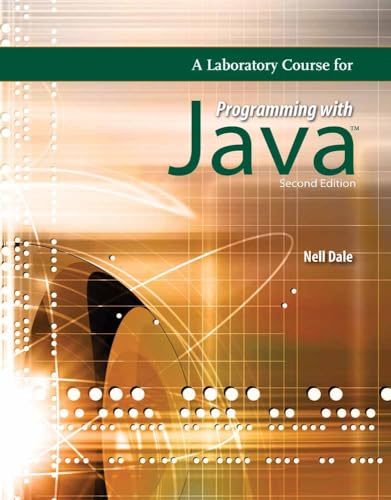 Stock image for A Laboratory Course for Programming with Java for sale by Better World Books