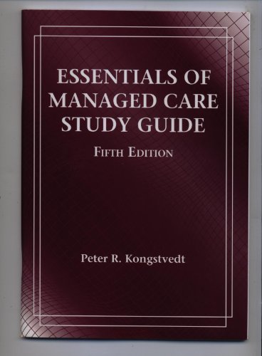 Beispielbild fr Ssg- Essentials Managed Health Care 5E Study Guide zum Verkauf von Better World Books