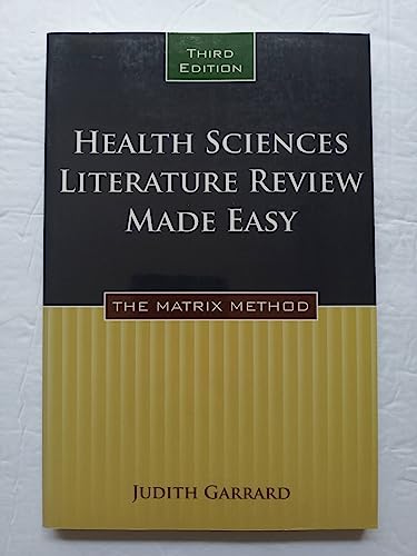 Stock image for Health Sciences Literature Review Made Easy: The Matrix Method for sale by Decluttr