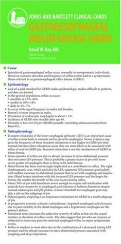 J & B Clinical Card: Gastroesophageal Reflux Disease (GERD) (9780763780258) by Hay, David W.