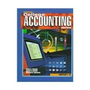 Beispielbild fr College Accounting : Chapters 1-29 zum Verkauf von Better World Books