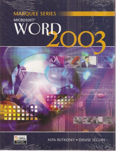 9780763820824: Microsoft Word 2003 (Marquee Series)
