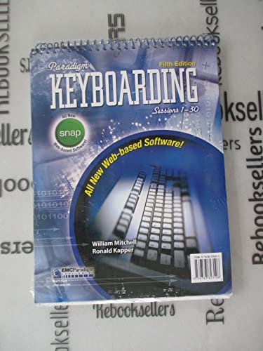 Beispielbild fr Paradigm Keyboarding: Sessions 1-30- W/Snap zum Verkauf von Allied Book Company Inc.