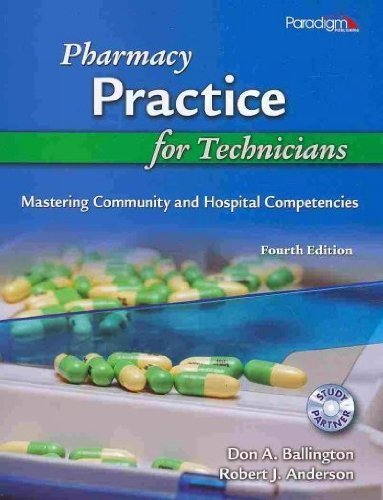 Beispielbild fr Pharmacy Practice for Technicians : Text with Study Partner CD zum Verkauf von Better World Books