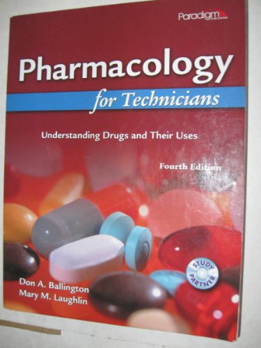 9780763834814: Pharmacology for Technicians: Text with Study Partner CD and Pocket Drug Guide