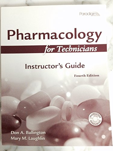 Imagen de archivo de Pharmacology for Technicians Instructor's Guide a la venta por ThriftBooks-Dallas