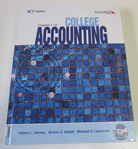 Stock image for College Accounting (Ch 1-12) NO CD for sale by Top Notch Books