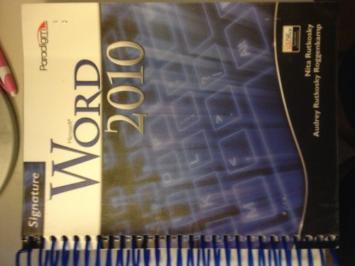 Stock image for Signature Microsoft Word 2010 W/ CD for sale by ThriftBooks-Dallas