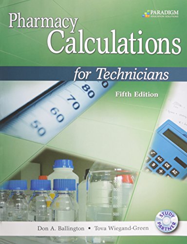 9780763852214: Pharmacy Calculations for Technicians: Text with Study Partner CD