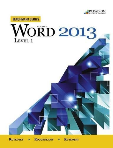 Imagen de archivo de Benchmark Microsoft Word 2013 Level 1 Text With Data Files Cd a la venta por ThriftBooks-Atlanta