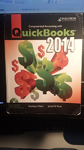 Stock image for Computerized Accounting QuickBooks 2014 for sale by BookHolders