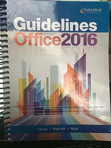 Imagen de archivo de Guidelines for Microsoft Office 2016 a la venta por ThriftBooks-Dallas